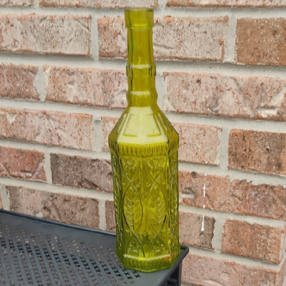 Vintage Green Glass Bottle
